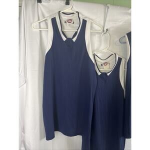 Worth Sports 4 Total Navy Blue, Green & White Jersey Tanks Adult Large Flaw